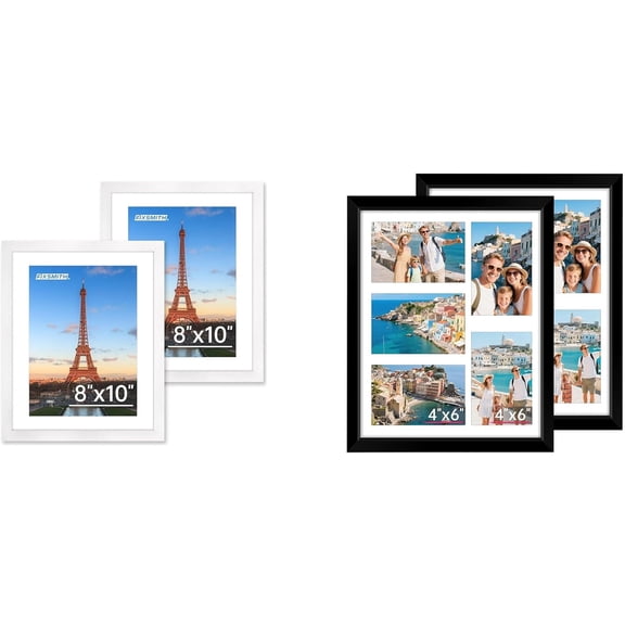 1 Set White 8x10 Inch Picture Frame And 11x14 Inch Collage Wall Decor Poster Display