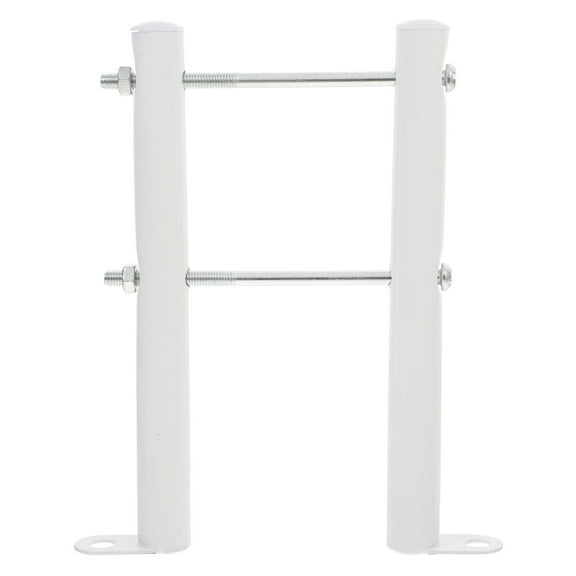 1 Set White Steel Radiator Floor Bracket Strong Support Holder for Home Use Adjustable Height Easy