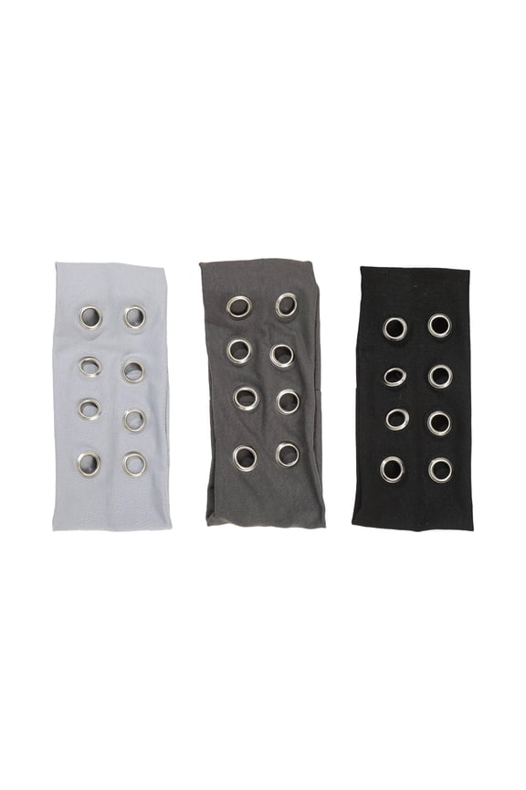 1 Set Wide Elastic Hair Bands with Hollow Out Eyelets Stretch Headwear for Women Edgy Streetwear Accessories