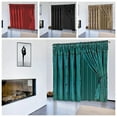 thumbnail image 1 of 1 Set Window Curtain Satin Jacquard Style Luxury Rod Pocket Faux Silk, 1 of 2