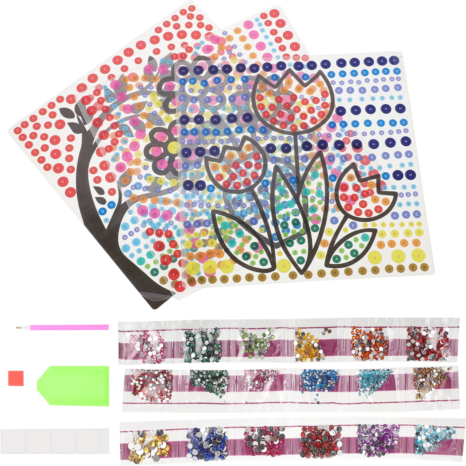 1 Set Window Suncatcher Gems Diamond Art Craft Kits Children Art Toys