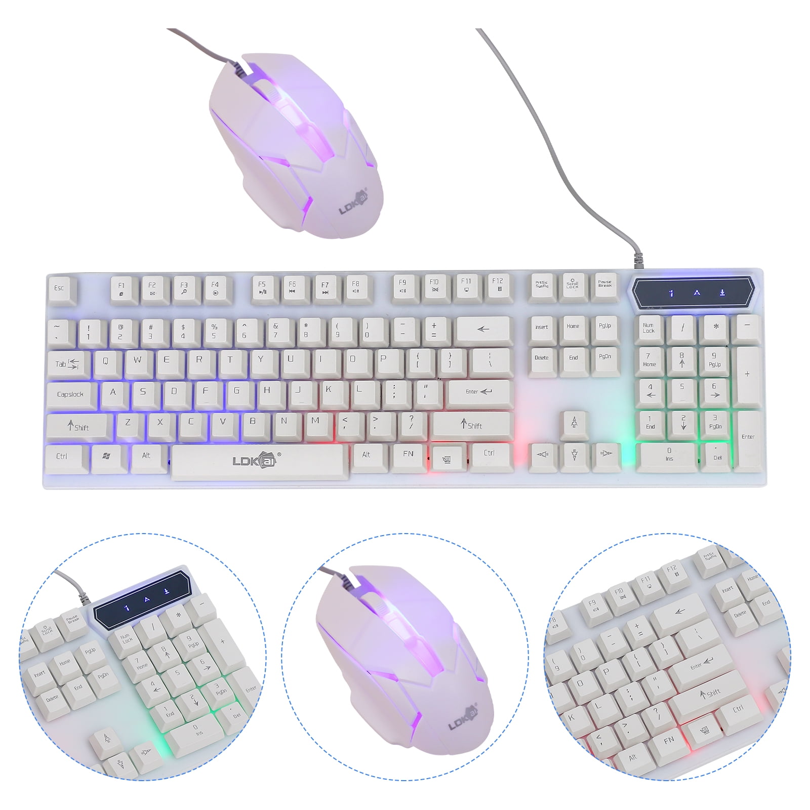 1 Set Wired Gaming Keyboard Mouse Combo PC Gamer Computer Laptop Keyboard Mouse