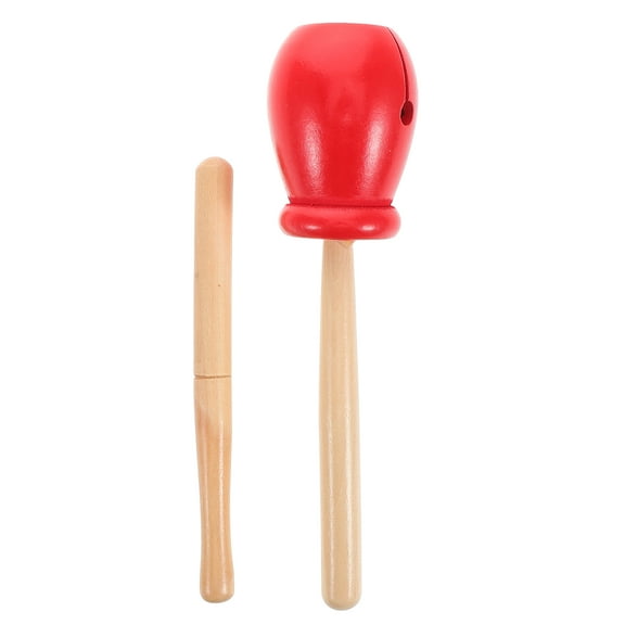 1 Set Wood Rhythm Block Musical Wood Block Percussion Instrument with Mallet Percussion Musical Percussion Instrument