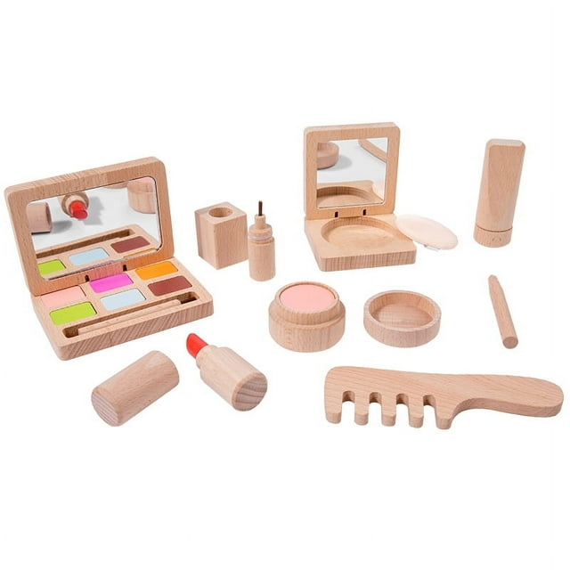 1 Set Wooden Beauty Salon Toys for Girls Makeup Playset Toys Kids ...