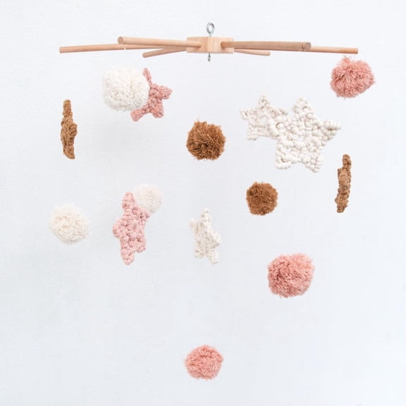 1 Set Wooden mobile frames DIY Wind Chime Decorative Supplies Handmade Pendant Props Crafts Hanger for babies wall Hanging Bedroom Balcony Home