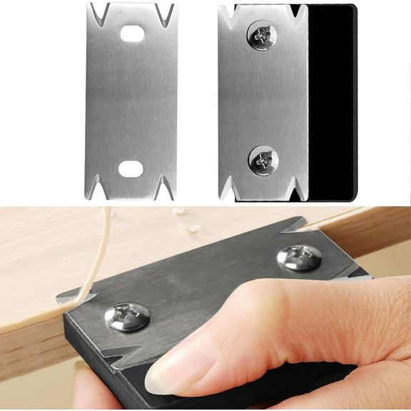 1 Set Woodworking Edge Trimmer with 1 Pc Scraper Blade, Edge Banding Trimmer, Wood Planer, Edge Corner Planer, Hand Planer Edge Bander, Deburring Tool, Edge Banding Cutter for PVC ABS Wood