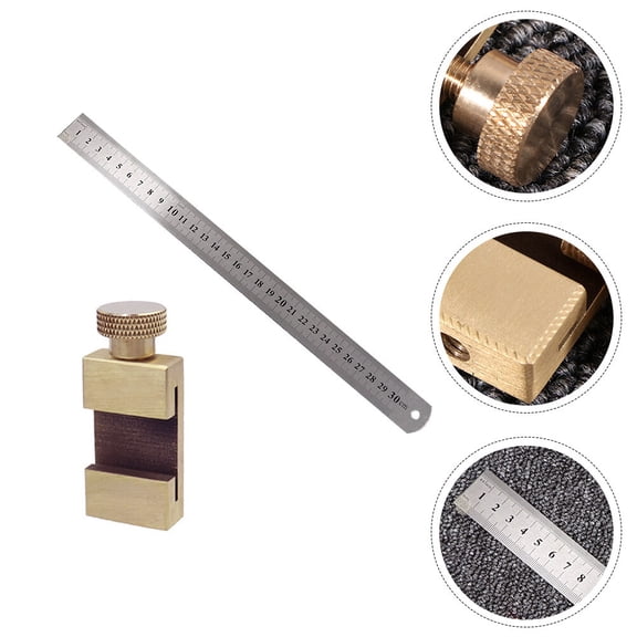 Homoyoyo Manual Marking Set with Stainless Steel and Brass, Yellow, Precision Tool for Accurate Measurements