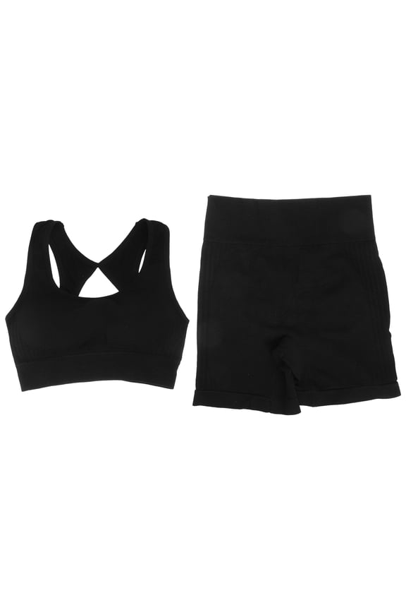 Fitness Clothes Black 1Set Curve Enhancing