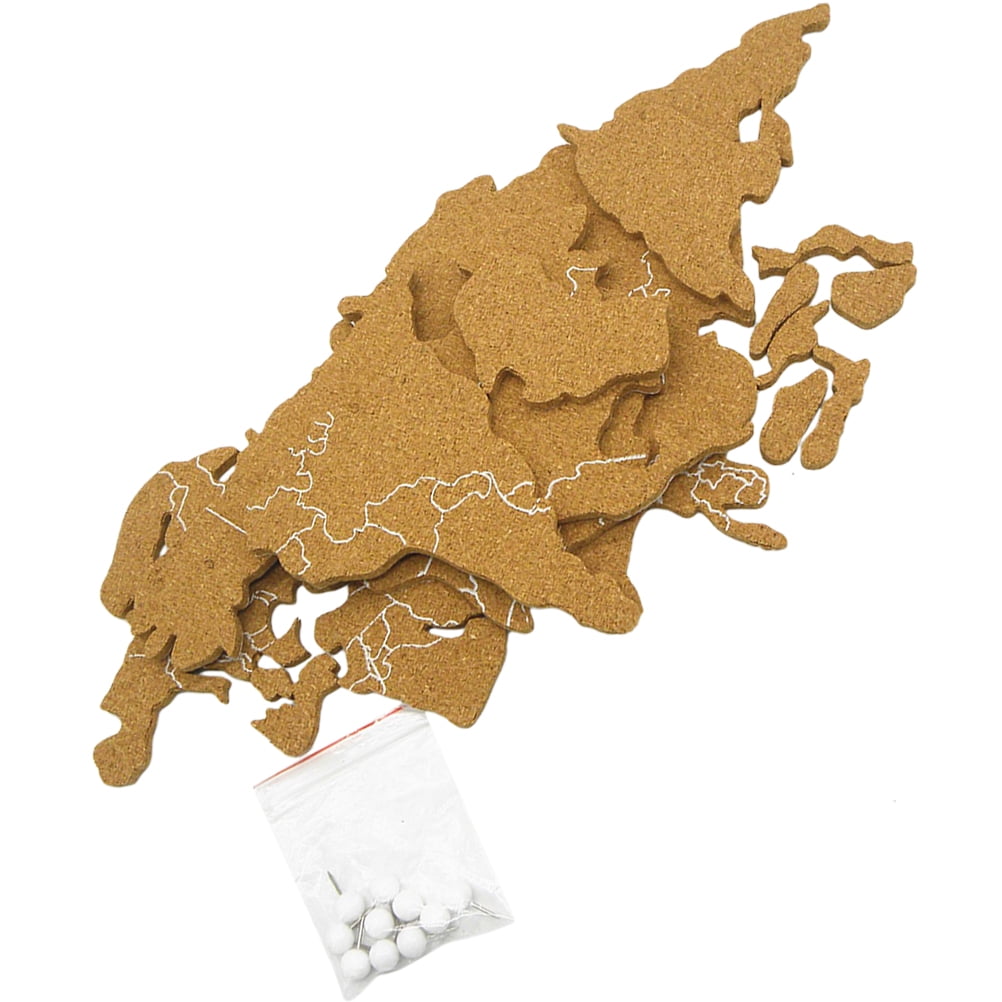 Eease Cork Board World Map SelfAdhesive Pin Board