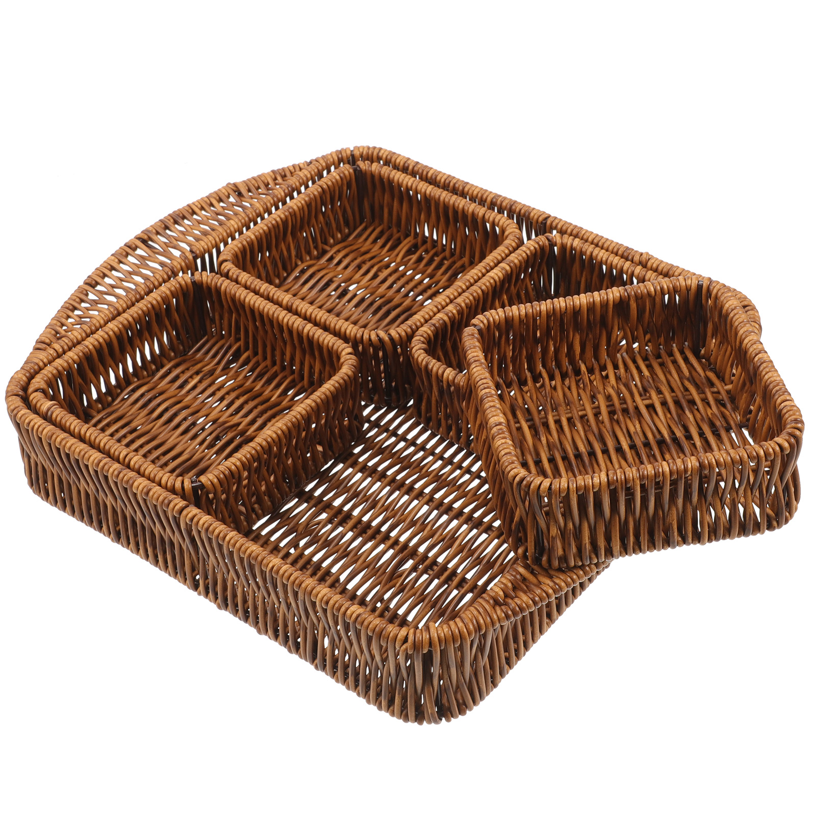 1 Set Woven Basket Snack Basket Storage Basket Dried Fruit Basket Small