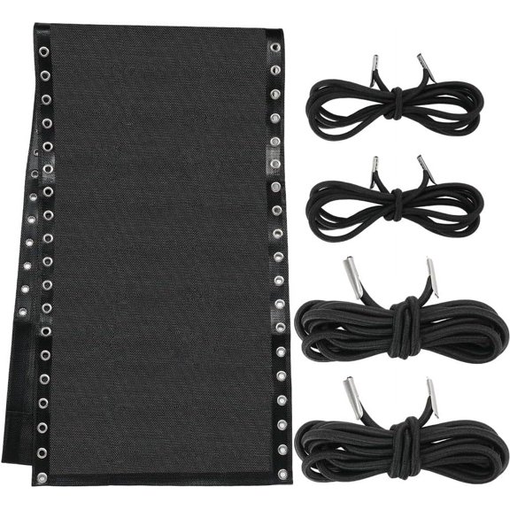 1 Set Zero Gravity Chair Replacement Fabric Antigravity Folding Lounge Chair Cloth Part Black Outdoor Chair Repair Fabric with Rope