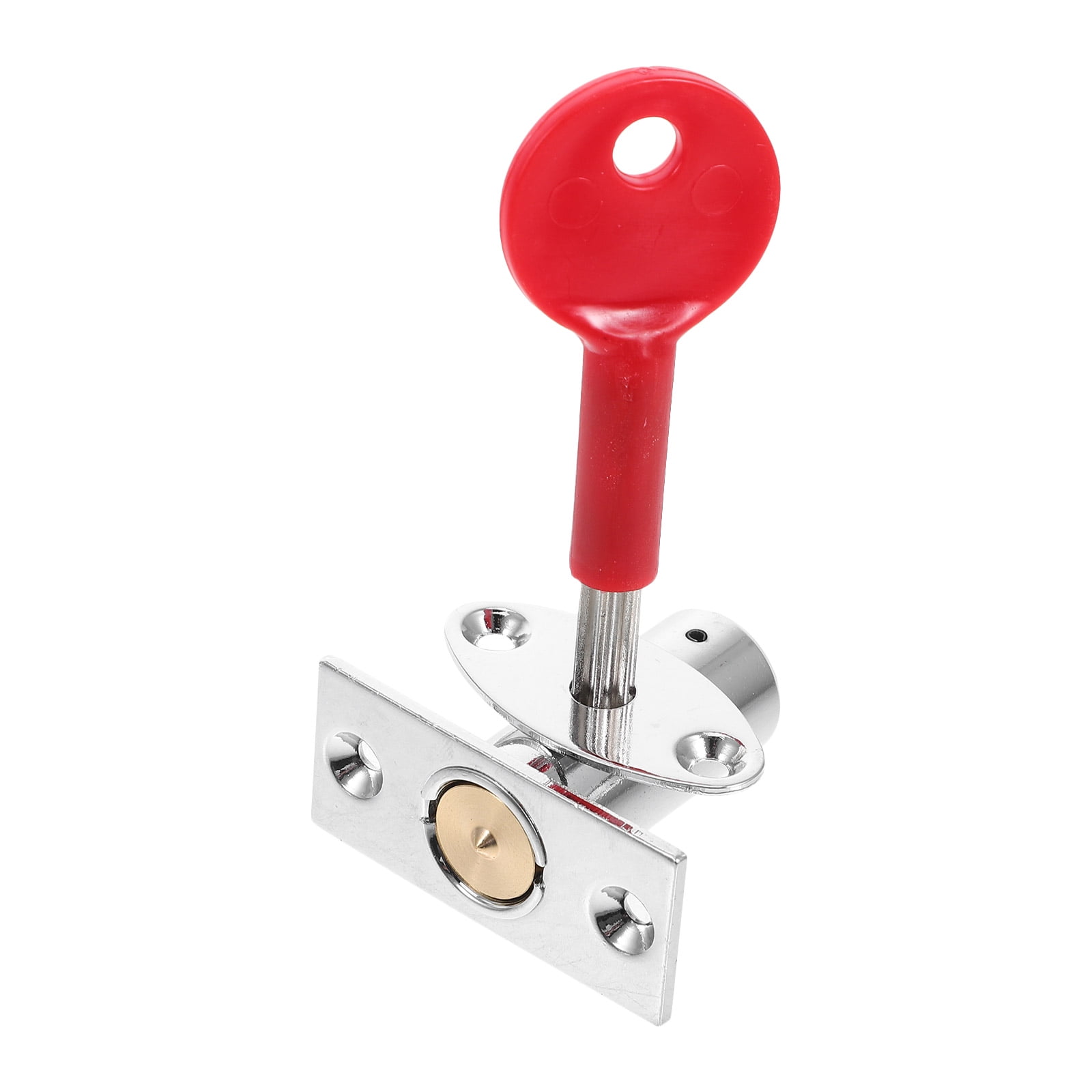 1 Set Zinc Alloy Metal Hidden Door Lock with Key and Screws for Office