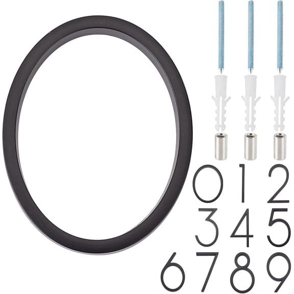 1 Set Zinc Alloy Number Sign Labels for Inventory Label Room Number Sign Num.0 127x101x13mm Hole: 3.5mm