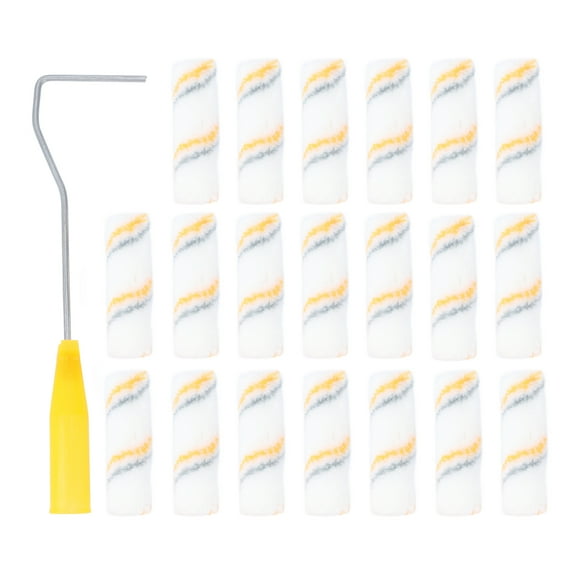 1 Set of 21PCS Little Finger Paint Rollers Mini Roller Brush Hot Melt Roller Brush Coating Decorators Brush Wall Paintin