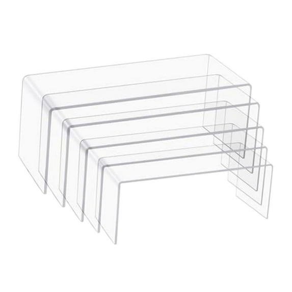 1 Set of 5 Sizes Clear Acrylic Display for Figures Transparent Jewelry Display Store Fixture Table Decorations - 4mm