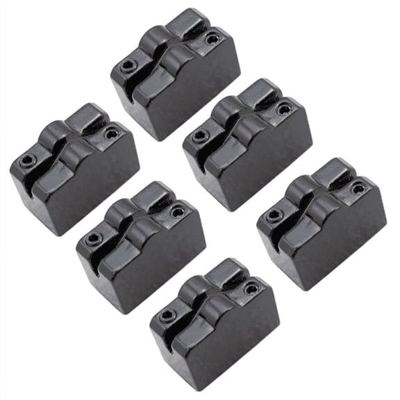 1 Set of 6 Pcs Black Guitar Bridge String Saddle for Headless Guitar Tremolo Bridge System Guitar Accessories,6 x Guitar Bridge String Saddles,Black
