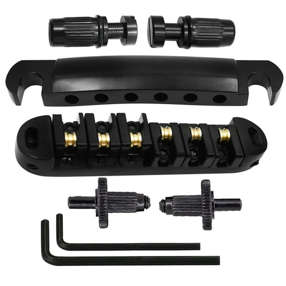 1 Set of 6-String Guitar Tune O Matic Bridge and Tailpiece with Posts
