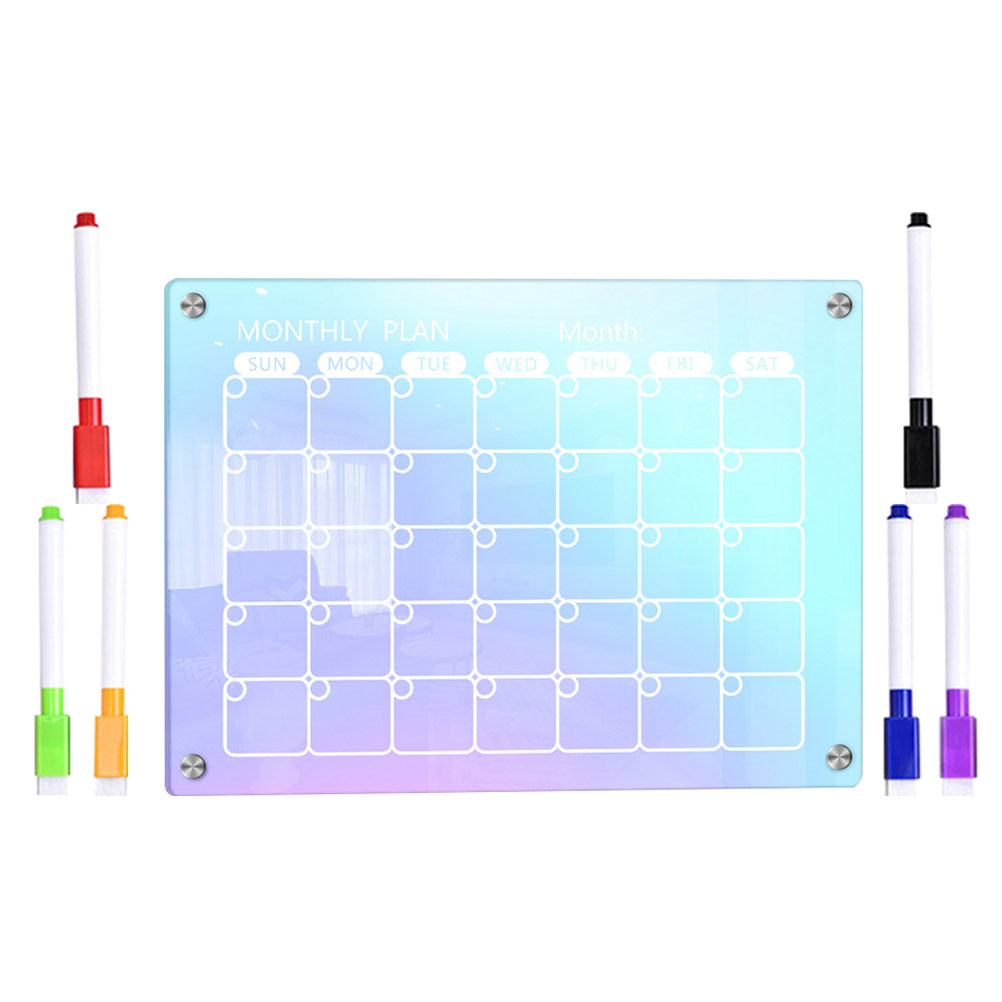 1 Set of Acrylic Dry Erase Board for Desk Tabletop Dry Erase Board