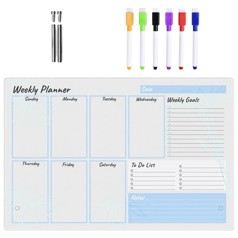 1 Set of Acrylic Whiteboard for Desk To Do List Planner Desktop Memo Board Tabletop Dry Erase Board