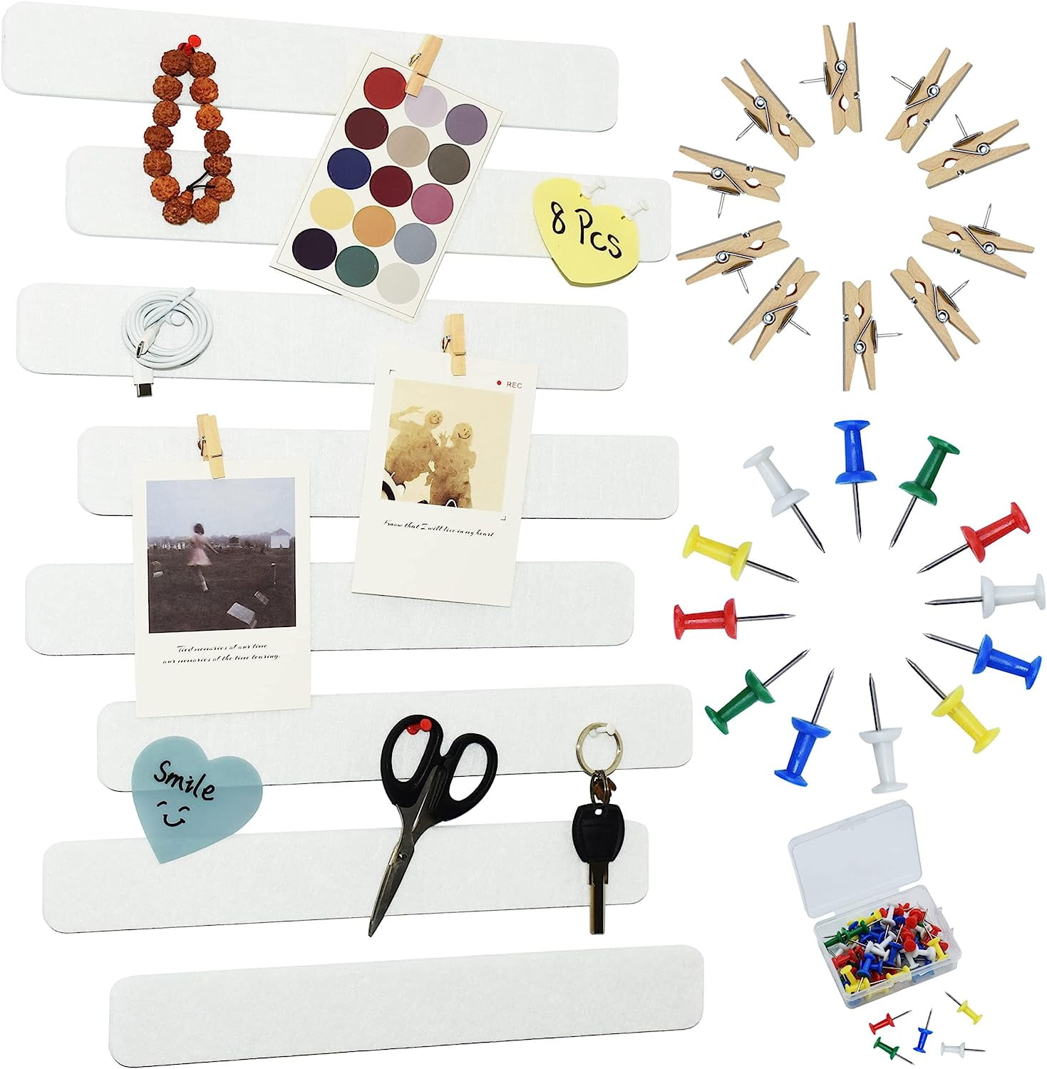 1 Set of Adhesive Bar Strips Decorative Felt Strips Wall Bulletin