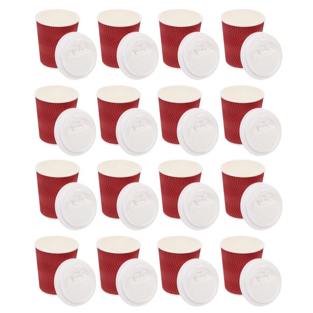1 Set of Beverage Packing Cups Single Use Coffee Cup AntiScald Paper