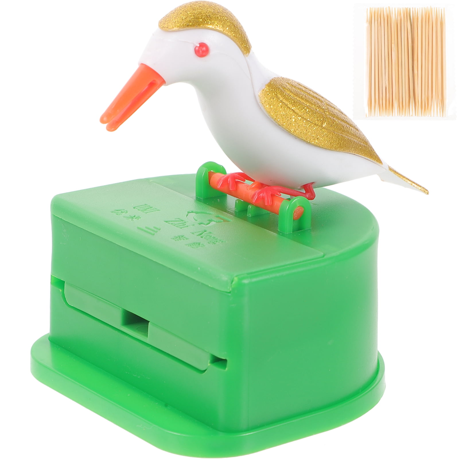 1 Set of Cartoon Bird Toothpicks Holder Presstype Toothpick Storage