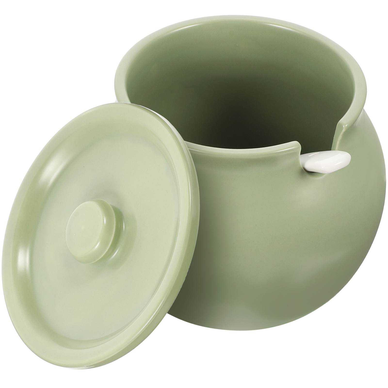 1 Set of Ceramic Lard Container with Ceramic Container Lard Storage Jar Kitchen Container