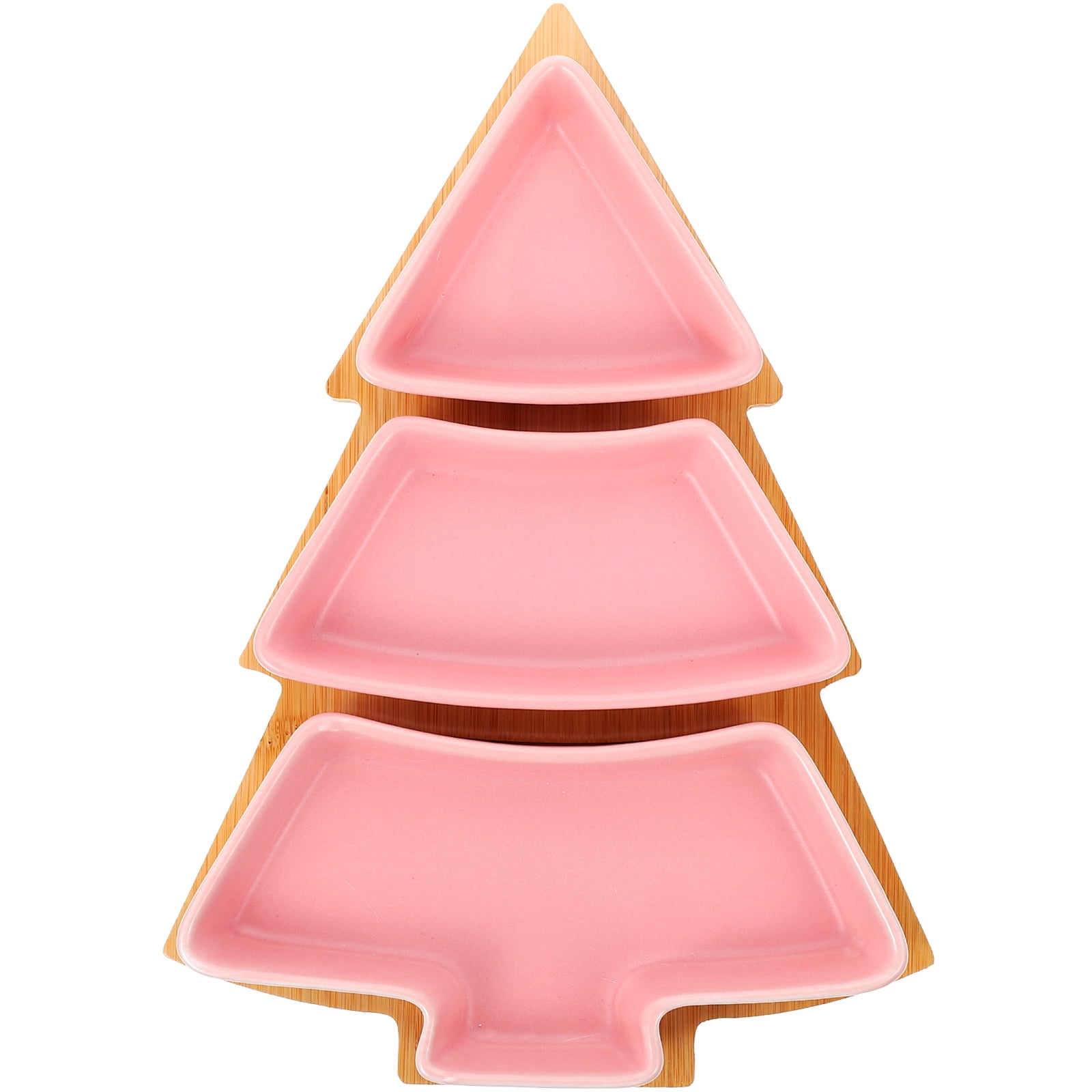 1 Set of Christmas Tree Snack Tray Convenient Snack Plate Ceramic Dry Fruit Tray Candy Supply