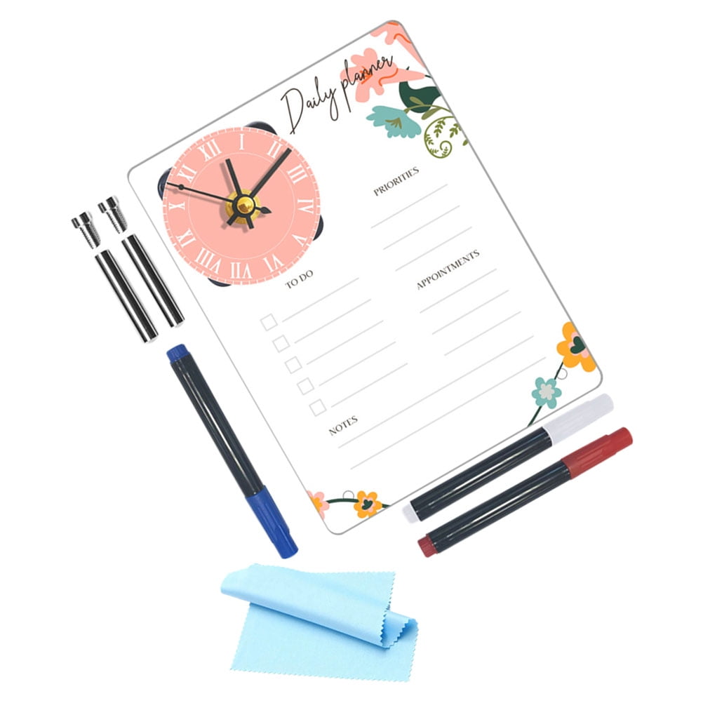 1 Set of Clear Acrylic Board Dry Erase Board Writing Board Tabletop