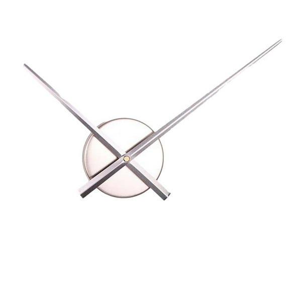 1 Set of Clock Movement Kit, Silver 3D Clock Hand DIY Large Needle Wall Clock Decor Quartz Clock Mechanism Accessorie