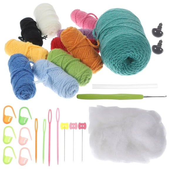 1 Set of Crochet Dinosaur Decor DIY Birthday Gift Crochet Dinosaur Desk Decoration Cartoon DIY Kit