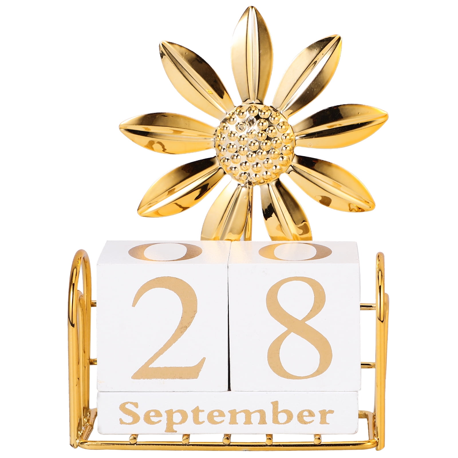 1 Set of Decorative Perpetual Calendar Elegant Block Calendar Home