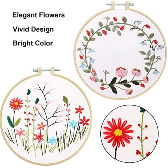 1 Set of Diy Embroidery Kit Embroidery Cross Stitch Kit Set for Beginners-Handmade Embroidery Diy Craft Diy Knitting Diy