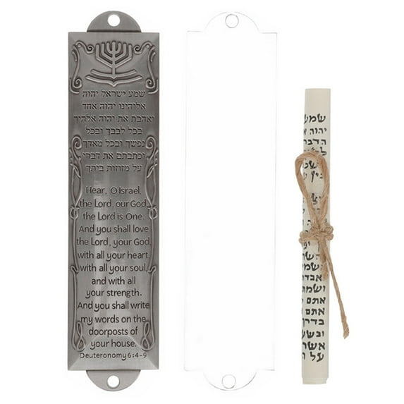 FONDOTIN hand craft Mezuzah Metal Plaque Ritual Use Givers Rituals 1 Set