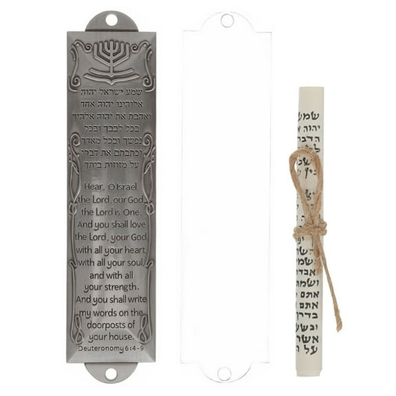 FONDOTIN hand craft Mezuzah Metal Plaque Ritual Use Givers Rituals 1 Set