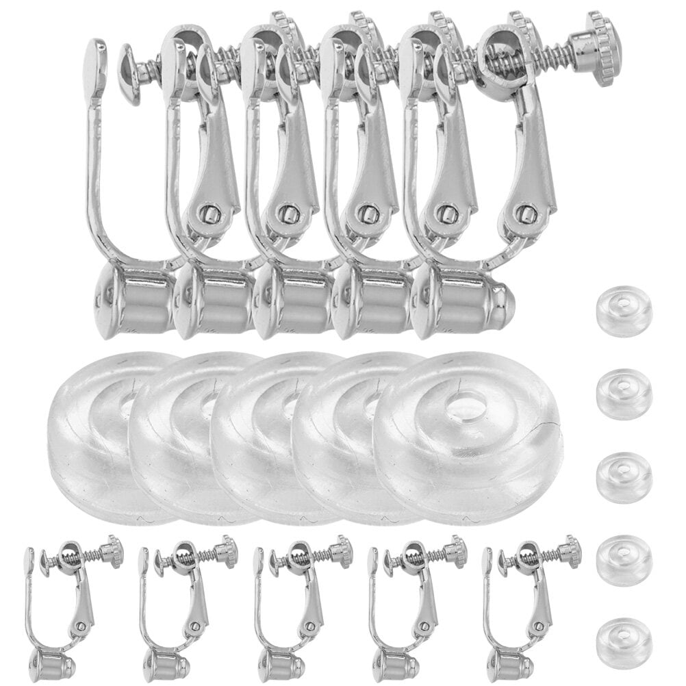 1 Set of Ear Stud Converters Painless No Hole Ear Clip Chic Clip On