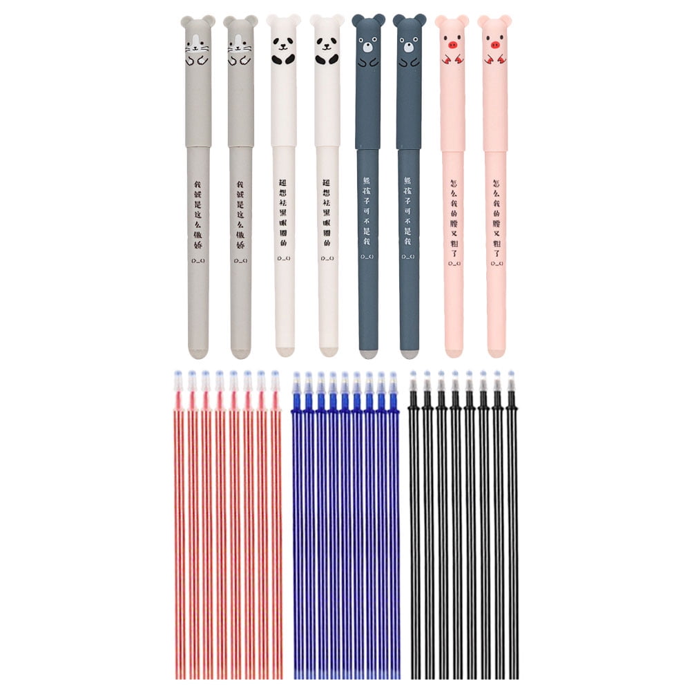 1 Set of Erasable Pens Set Cartoon Shaped Erasable Pens Cute Erasable