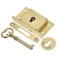 1 Set of File Lock Secure Drawer Lock Brass File Wooden Box