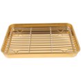 thumbnail image 1 of BALAHAPY Rectangular Oven Baking Tray Golden 1Set 10.2x7.9In, 1 of 6