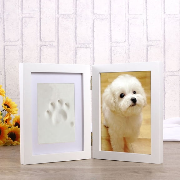 1 Set of Furry Pet Paws Clay Frame Lovely Pet Commemorative Picture Frame Photo Frame