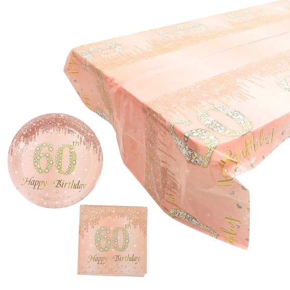 1 Set of Glittering Paper Napkins Plates Tablecloth Set Printing Paper Tableware Kit for Party