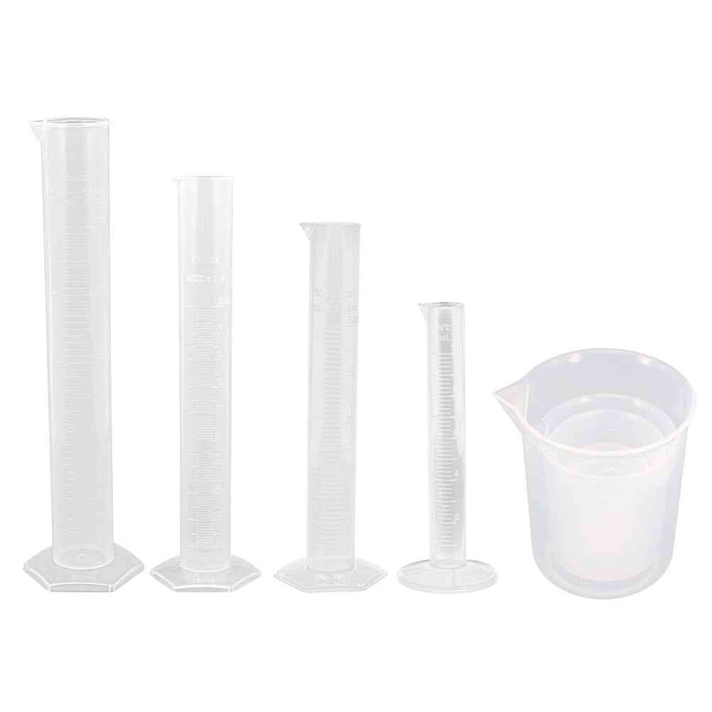 1 Set of Graduated Cylinders and Beakers Set Measuring Cup Measuring