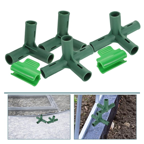 SEWCHICS Greenhouse Accessories Connectors Plastic Four-Way Adapter for Home Use 1Set