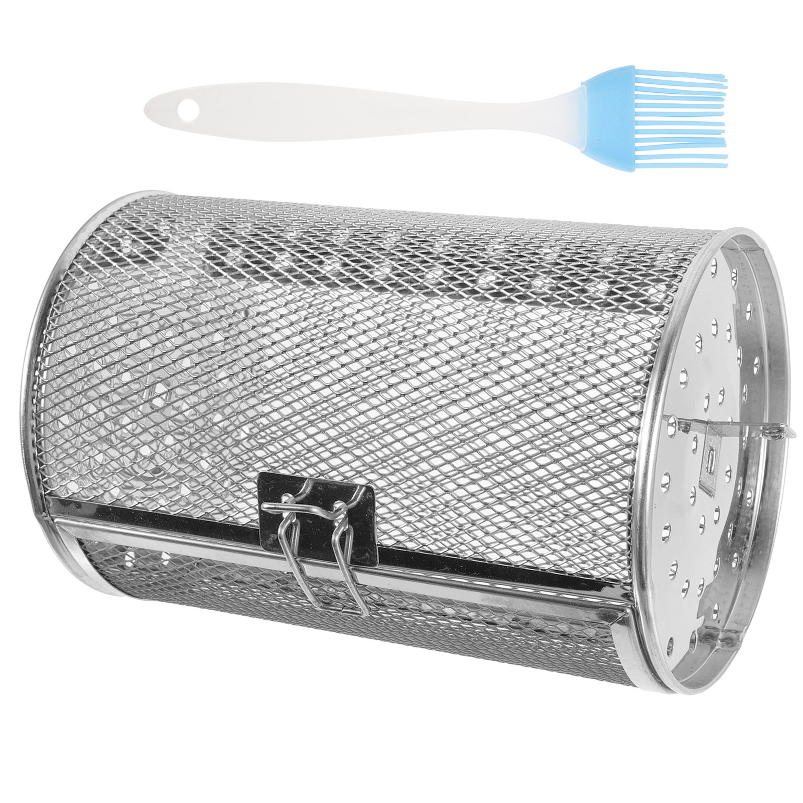 1 Set of Grill Roaster Drum Stainless Steel Air Fryer Oven Basket Metal