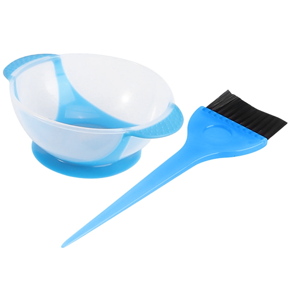 1 Set of Hair Dye Brush and Bowl Set Suction Cup Hair Dyeing Bowl Hair