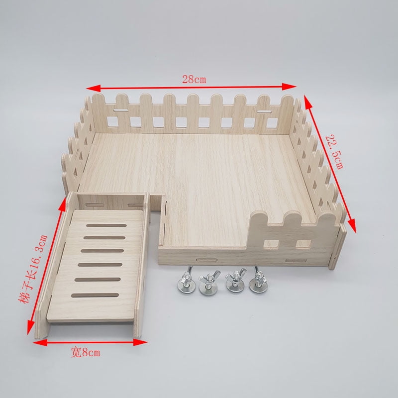 1 Set of Hamster Platform Toy Guinea Pig Wooden Platform Ladder Toy