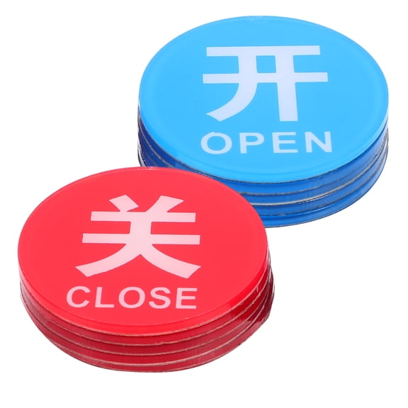 Masteelf Water Labels for Faucet Acrylic Stickers with Adhesive Backing for Office Use Assorted Color