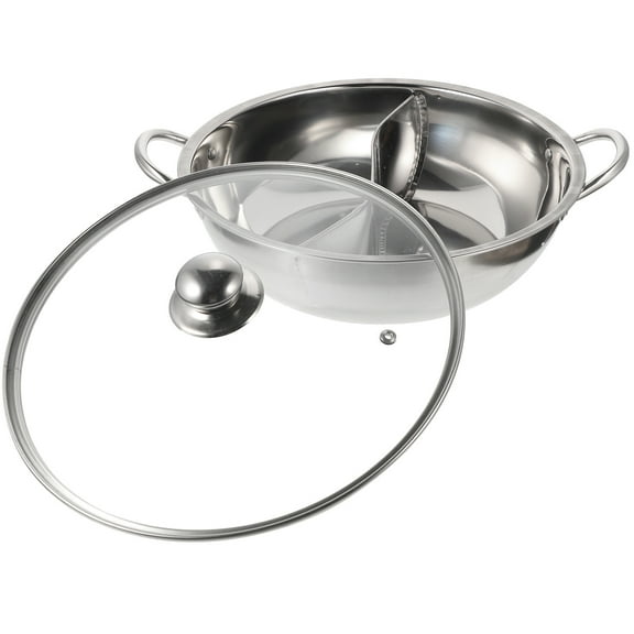 1 Set of Hot Pot Cooker Stainless Steel Food Cooking Pot Kitchen Essential for Gas Stove