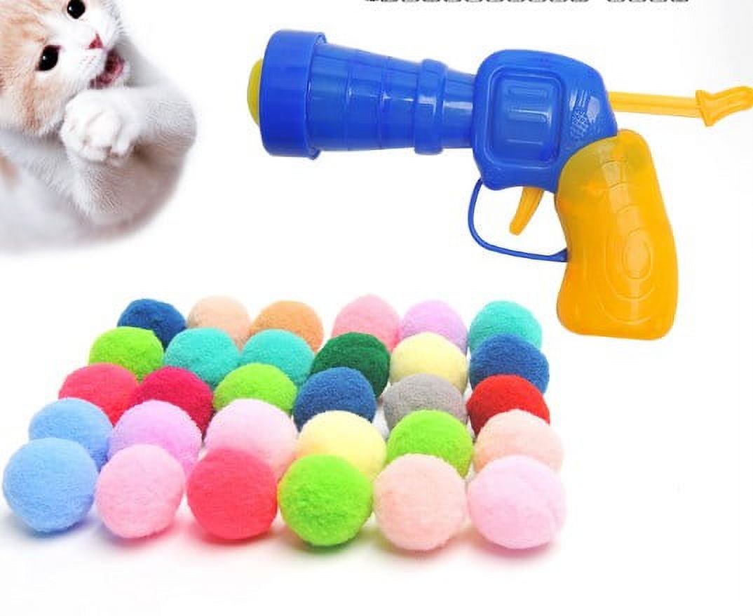  30 Pcs Ferret Pom Pom Toy Balls Set - Soft Colorful  Lightweight Plush Interactive Quiet Pompom Balls Training Playing Exercise  Scratch Chew Toys for Indoor Ferret Cat Kitten Assorted Colors (