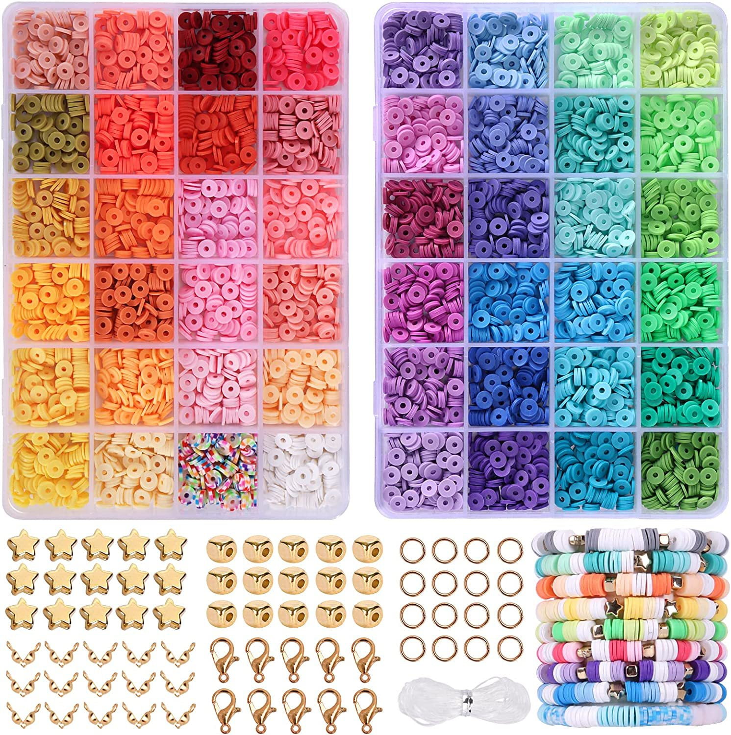 23000+Pcs 3Mm Glass Seed Beads For Bracelets Making, 48 Colors